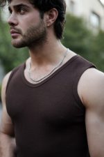 خرید تنک تاپ کبریتی قهوه ای مردانه پنبه ای از فروشگاه داریا فشن تولید کننده و فروشنده انواع تنک تاپ