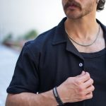 پیراهن مراکشی یقه انگلیسی مشکی مردانه