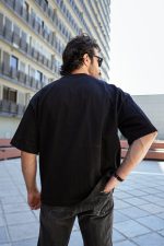 تیشرت باکسی لش ماکان مدرن مشکی مردانه